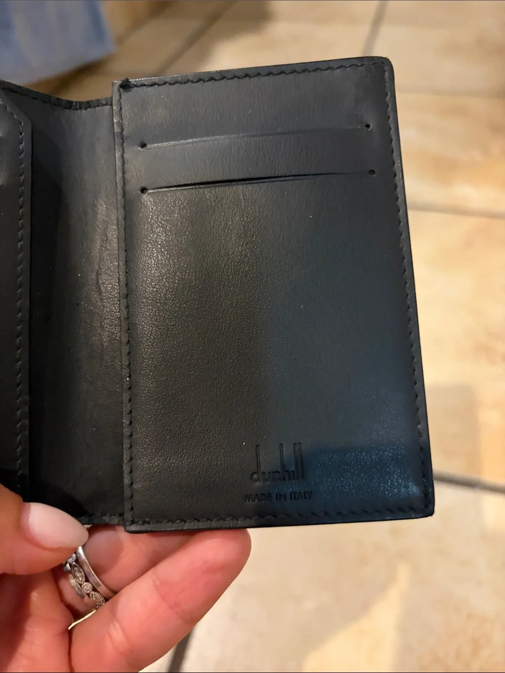 Dunhill Men's Black Textured Wallet